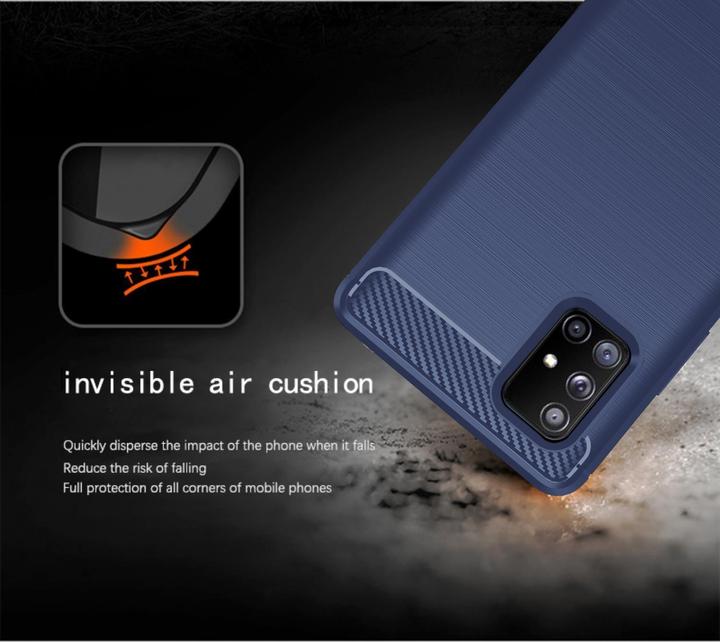 Produktbild Cadorabo TPU Ultra Slim carbon edelstahl Kombi Cover (Samsung Galaxy A71 5G)