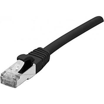 Exertis Connect Patchkabel S/FTP (PiIMF), Cat 6A (EIA/TIA), schwarz, 1,0 m Patchkabel mit besonders schmalem Knicksc (S/...