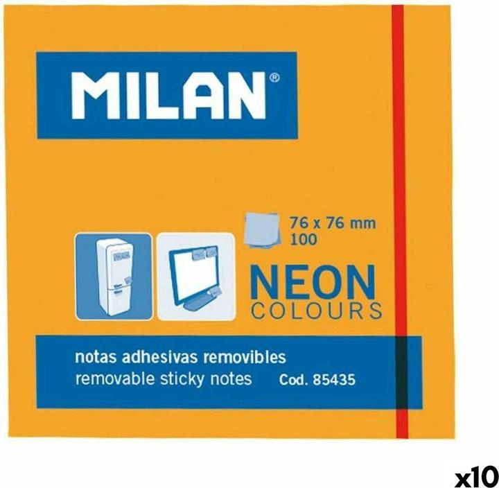 Produktbild Selbstklebende Notizzettel 76x76 neonorange MAILAND (76 x 76 mm)