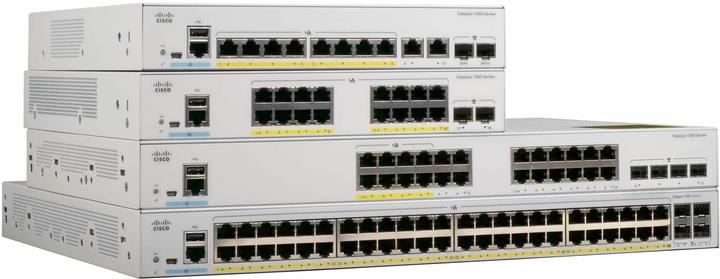 Produktbild Cisco 24 Port Rail PoE+ Switch C1000-24P-4G-L (24 Ports)
