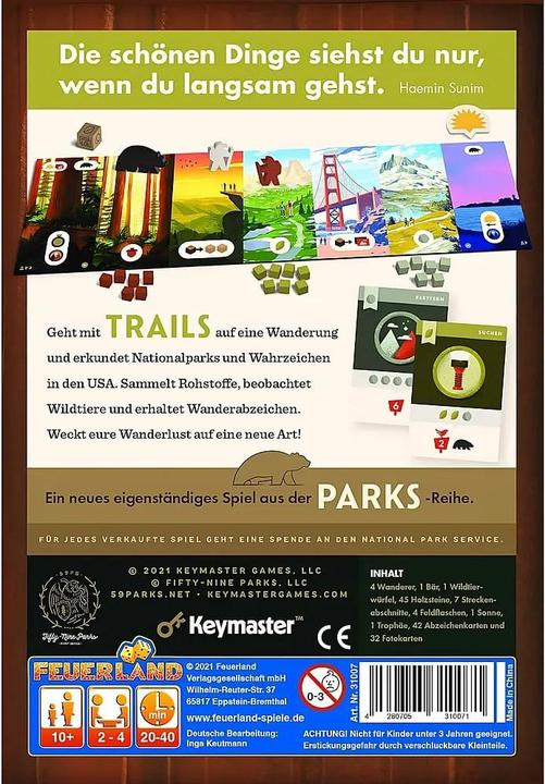 Produktbild Feuerland Trails - Brettspiel (Deutsch, 2 - 4 Spieler)