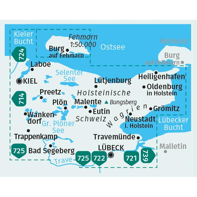 Thumbnail - KOMPASS Wanderkarten-Set 740 Holsteinis, Landkarte