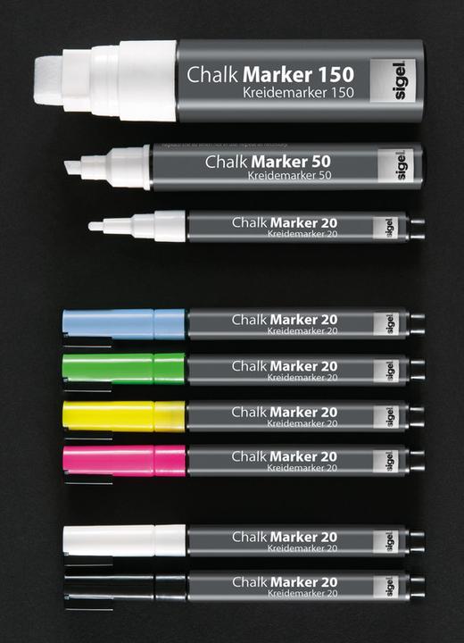 Actual product image Sigel Artverum chalk marker 20 Round (1-2 mm) (Black, 2 mm, 2 x)