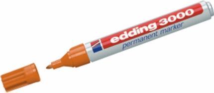 Actual product image Edding Permanent Marker 3000 (Orange, 3 mm, 1 x)