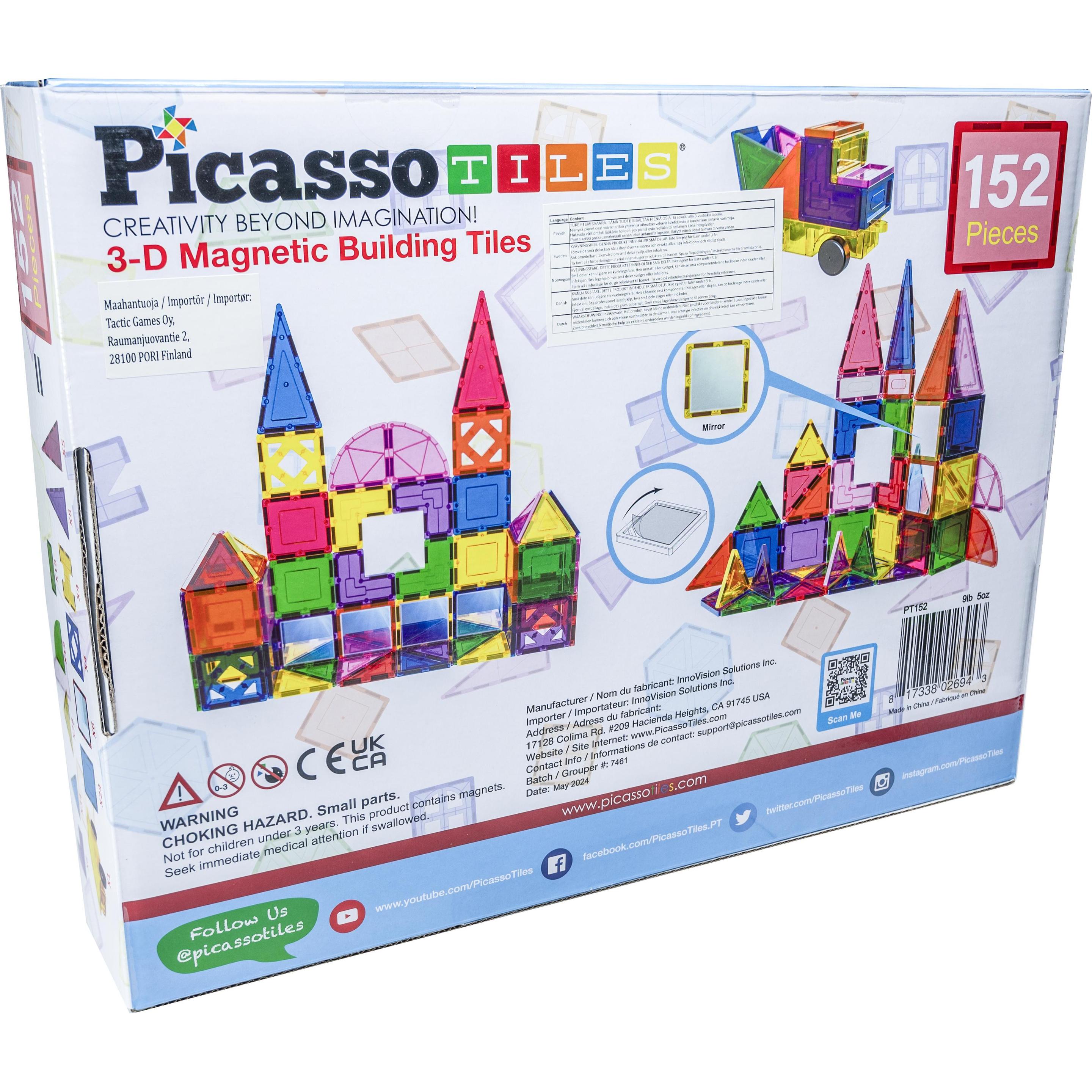 Thumbnail - PicassoTiles Picasso Tiles - 3-D Magnetic Building Set (152 pcs) (PT152)