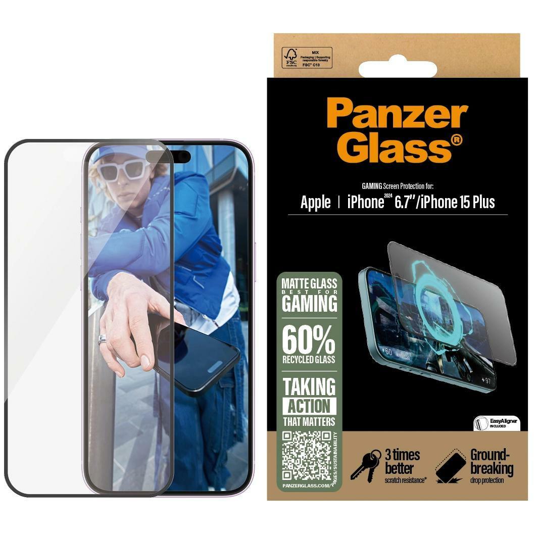 Thumbnail - PanzerGlass Gaming UWF (1 Stück, Apple iPhone 15 Plus, Apple iPhone 16 Plus), Smartphone Schutzfolie, Transparent