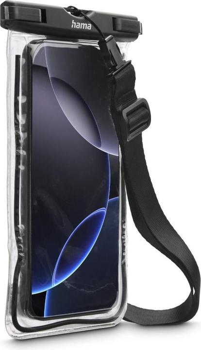 Actual product image Hama Wasserdichte Handyhülle, bis 6,7", IPX8, Unterwasserhülle, zum Umhängen, SW