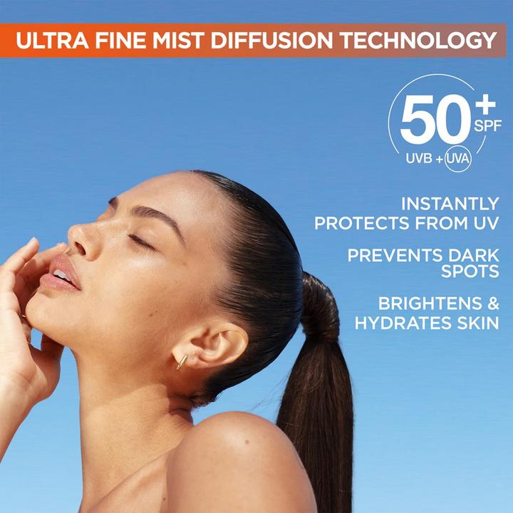 Image du produit Garnier Vitamin C Brightening Over Make-Up UV Mist (Spray solaire, SPF 50+, 75 ml)