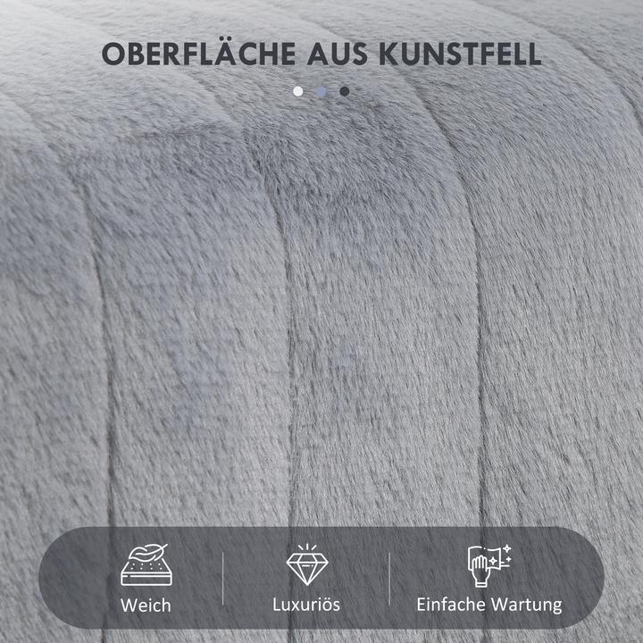 Image du produit Homcom Sitzbank Polyester, Eukalyptusholz Grau (82 cm)