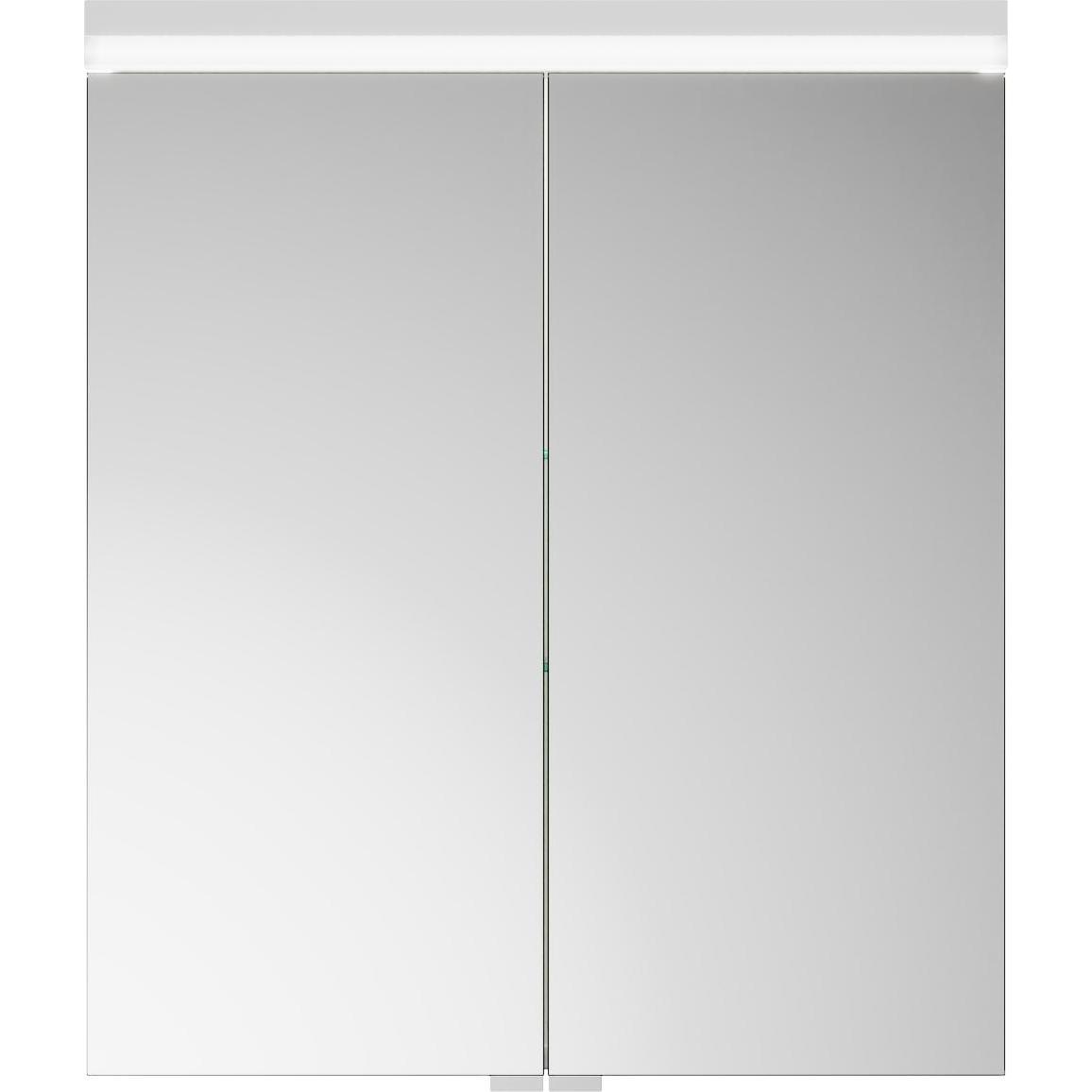 burgbad, Spiegelschrank, Lin20 Spiegelschrank LED-Beleuchtung inklusive LED-Waschtischbeleuchtung,2 Türen, 600x700x1
