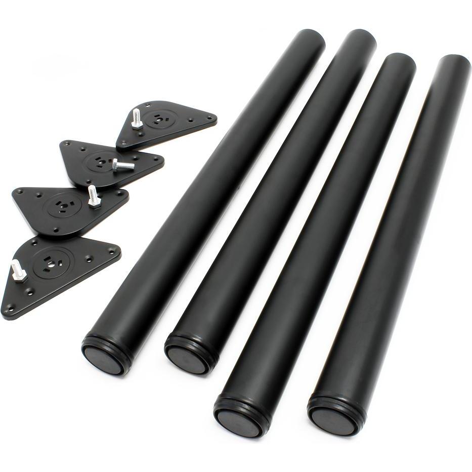 Thumbnail - Wiltec, Tischbeine + Tischgestell, Edelstahl Tischbein 4er Set Möbelfuss Verstellbar Ø60mm 820mm