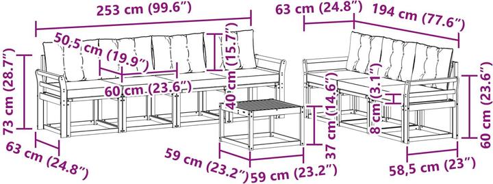 Produktbild vidaXL Outdoor-Sofa