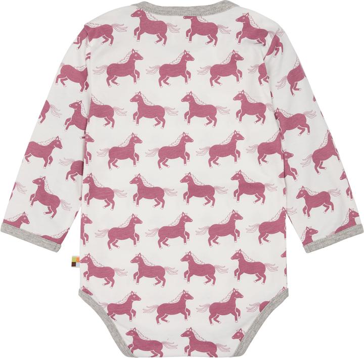 Produktbild loud + proud Body langarm Druck Pferd Grape (86, 92)