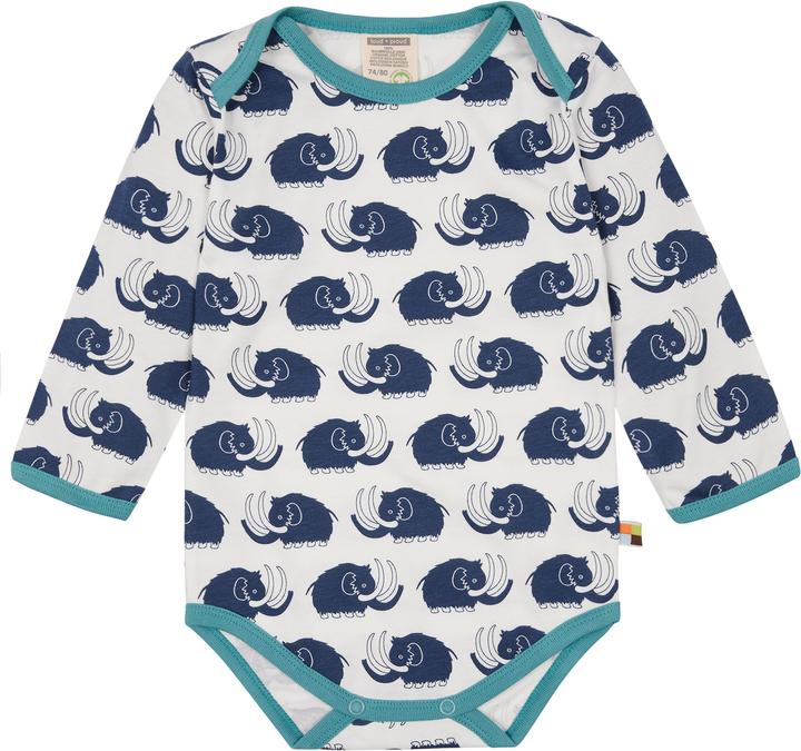 loud + proud Body langarm Druck Mammut Ultramarin