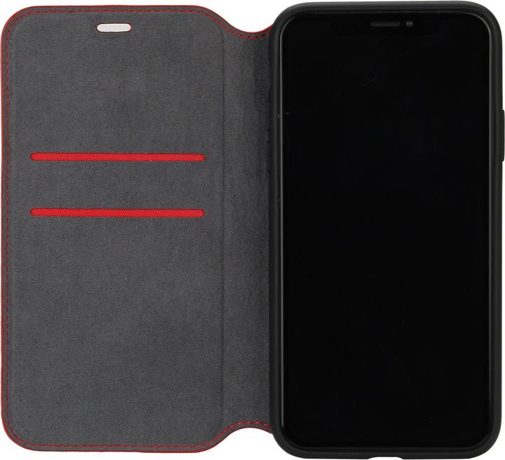 Produktbild Audi ECHTLEDER Book-Case Handyhülle für Apple iPhone 12 / 12 Pro ROT No.119 (Apple iPhone 12, Apple iPhone 12 Pro)