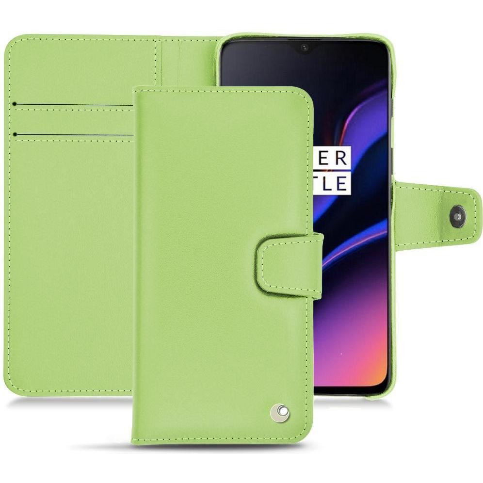 Noreve Lederschutzhülle Wallet (OnePlus 6T), Smartphone Hülle, Grün