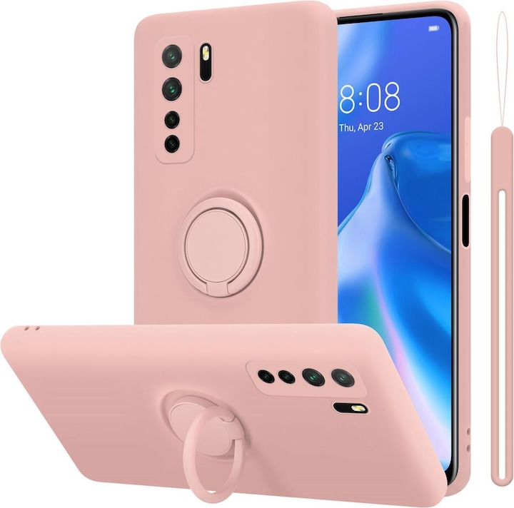 Actual product image Cadorabo Bumper TPU Liquid Ring Silicone Case (Huawei P40 Lite, Huawei Nova 6 SE, Huawei Nova 7i)