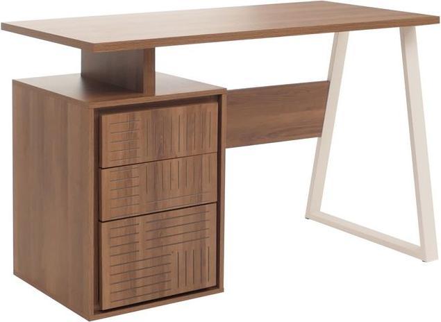 Produktbild Mendler Schreibtisch HWC-O32, Melamin Holz, 77x118x58cm – braun