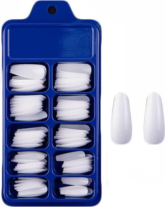 Produktbild JTI Weisse Nagelspitzen - Acryl - 100 Stk (Nagelstempel, Weiss)