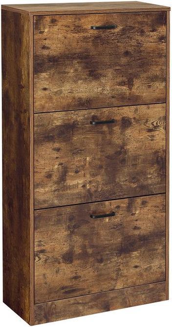 Songmics Shoe Cabinet Particleboard - Rustic brown (60 x 24 x 120 cm)