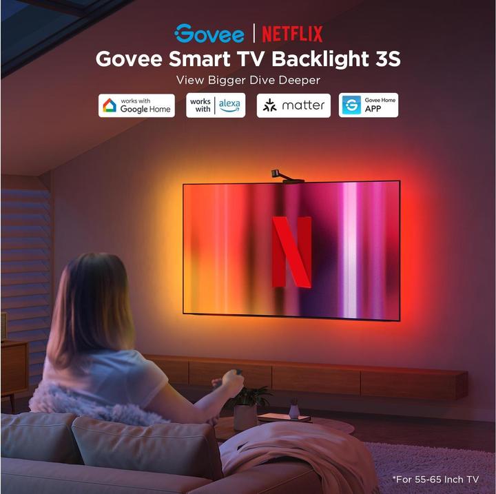 Actual product image Govee Envisual TV Backlight (Warm white, RGBIC, 360 cm, Indoor)