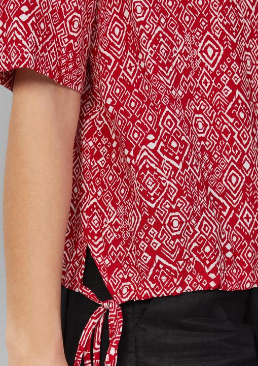 Immagine prodotto S.Oliver Bluse Gemusterte Shirt-Bluse mit verstellbarem Saum (36)