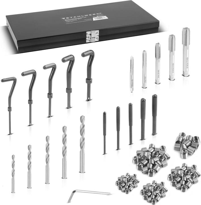 Image du produit Stahlwerk Kit de réparation de filetage Kit de réparation de filetage de 131 pièces M5 - M12