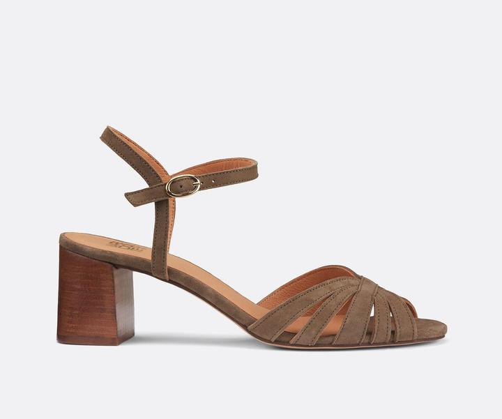 Actual product image La Redoute Collections Sandaletten aus Veloursleder (39)
