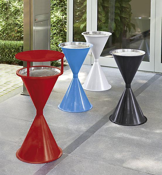 Produktbild VAR Standascher D445xH900mm schwarzgrau m.Dach ASA-Kunststoff S äBU