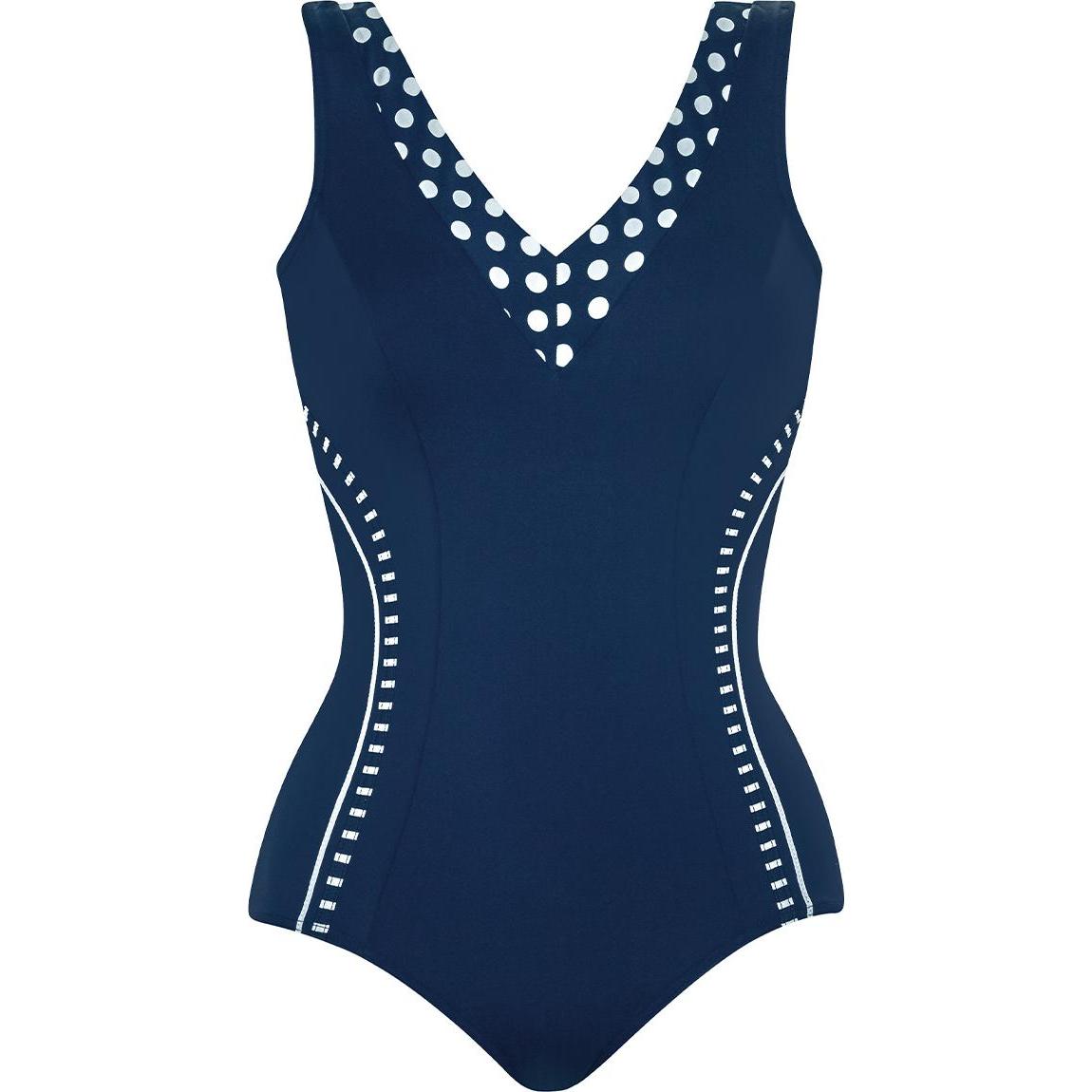 Sunmarin, Damen, Badeanzug, Basic Badeanzug, Blau, (44 E)