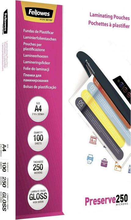 Productafbeelding Fellowes Behoud 250 (A4, 100 Stuk, 250 µm)