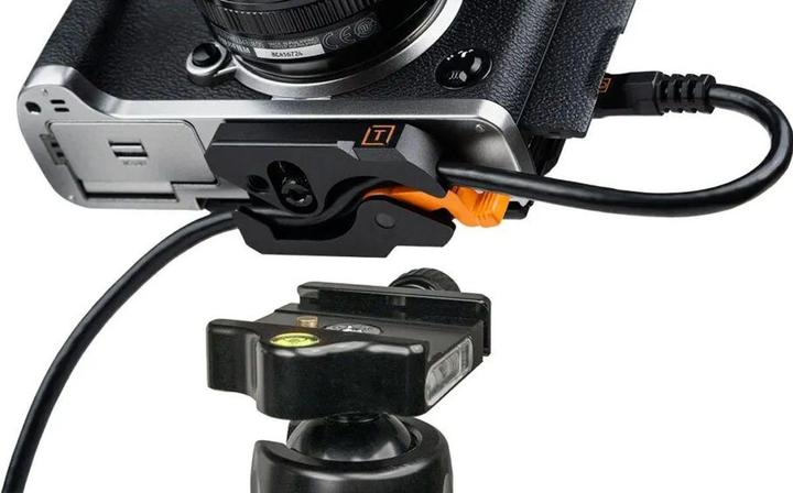 Actual product image Tether Tools LeverLock&Cable Kit Optima 10G gerade orange 9,2m