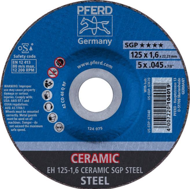 Produktbild Pferd Trennscheiben EH 125-1,6 CERAMIC SGP STEEL