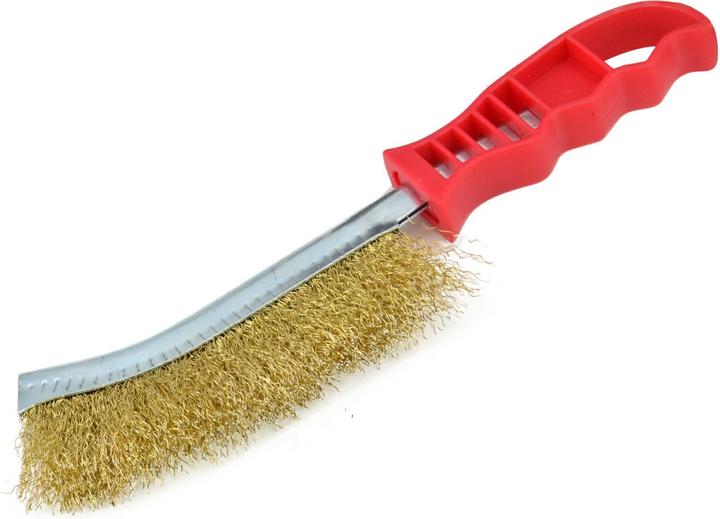 Produktbild Awtools Messingdrahtbürste mit einem Plastikgriff