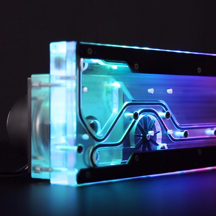 Actual product image Raijintek ACHERON 360 RBW Distro Plate - Acrylic, D-RGB