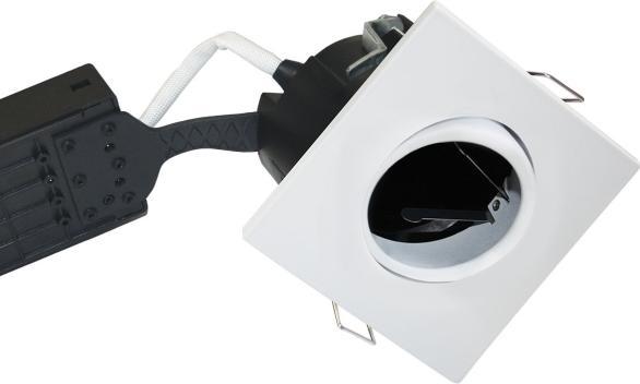 Produktbild Nordtronic Uni Install - Downlight ekskl. GU10 Lyskilde - Firkantet Hvid