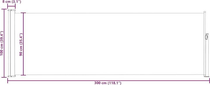 Produktbild vidaXL Seitenmarkise (3 m)