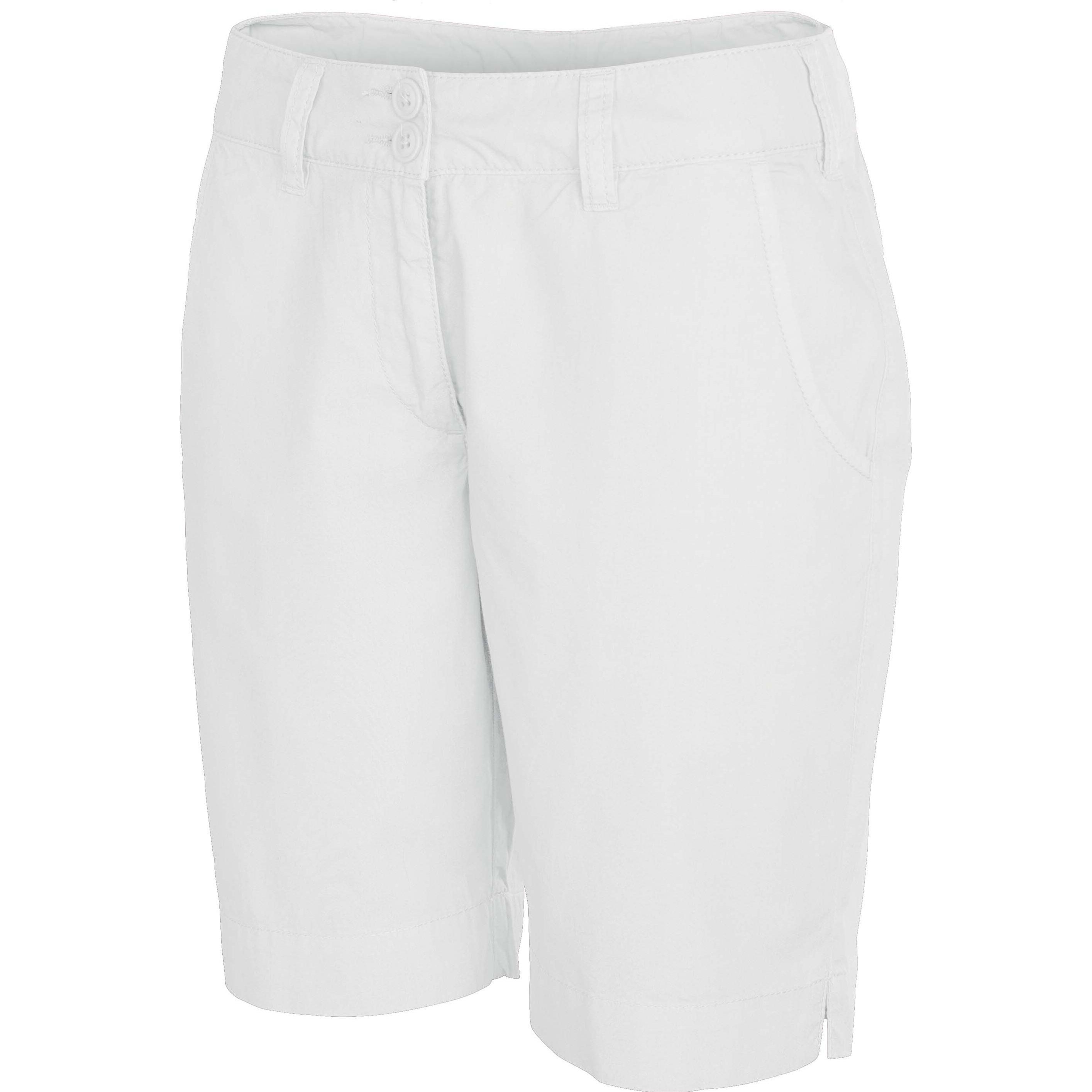 Kariban, Damen, Shorts, Canvas, Weiss, (34)