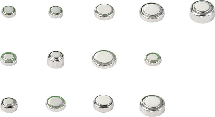 Produktbild Voltcraft Knopfzellen-Set je 3x AG 1, AG 2, AG 3, AG 4, AG 5, AG 6, AG 7, AG 8 (39 Stk., AG1, AG10, AG12, AG4, AG8, AG9/LR45/LR936/394, LR41, LR44, LR59, LR754, SR45, SR920)