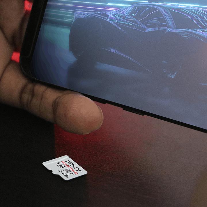 Actual product image PNY SD MicroSD 128GB microSD Express (128 GB, microSDXC, U3, UHS-I)