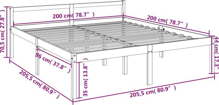 Image du produit vidaXL Seniorenbett (200 x 200 cm)