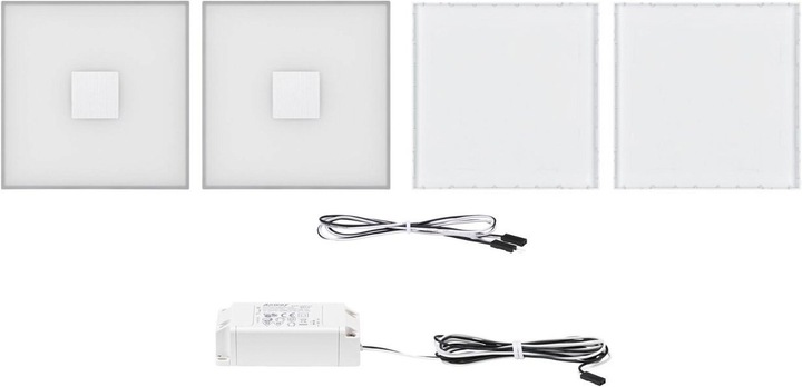 Set base di piastrelle quadrate LumiTiles (Bianco caldo, 1 cm, Interno)