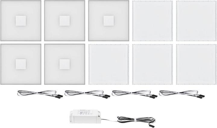 Actual product image Paulmann LumiTiles Square Basic Set (Warm white, 1 cm, Indoor)