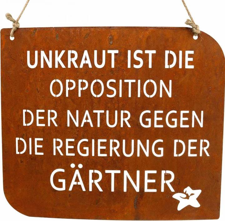 Actual product image Viana Gartenschild mit Spruch Unkraut