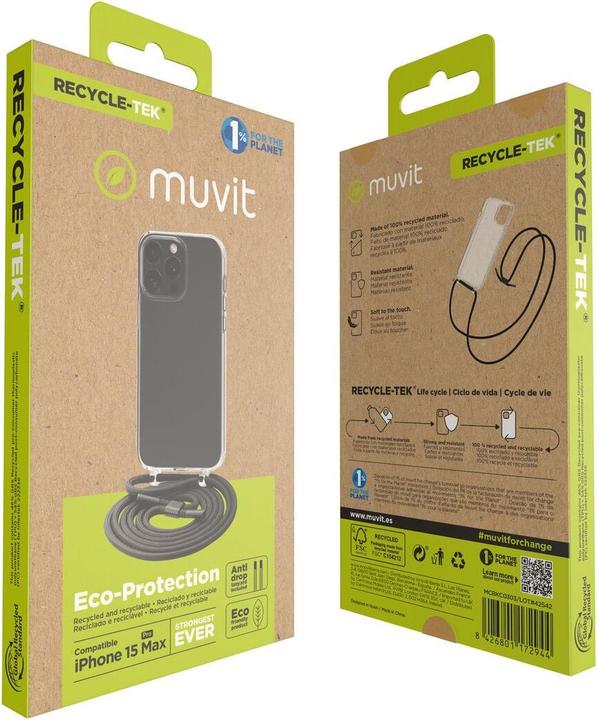 Productafbeelding Muvit Handyhülle for Change iPhone 15 Pro Max Durchsichtig