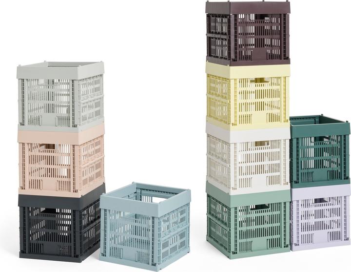 Produktbild HAY - Colour Crate Kunststoffdeckel Square & Cube M (Anthrazit)