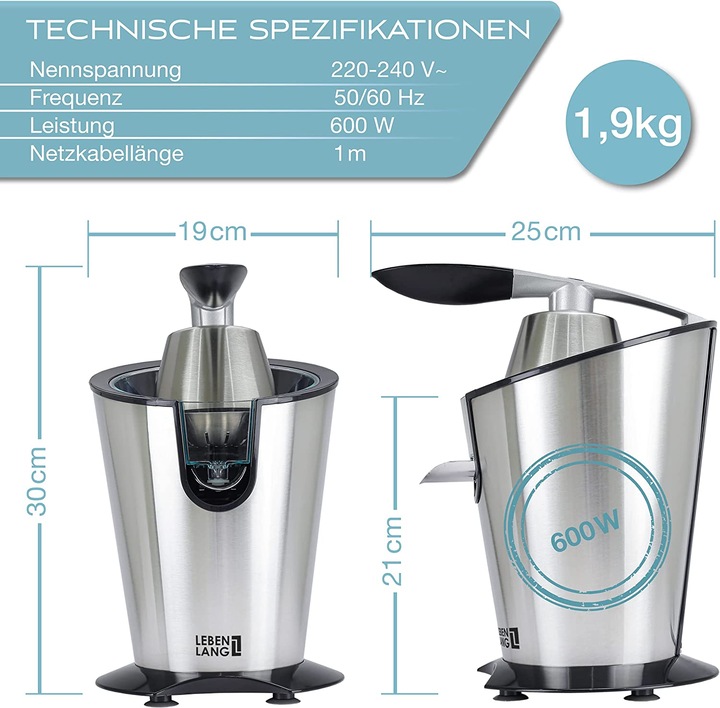 Actual product image Lebenlang Orange juicer
