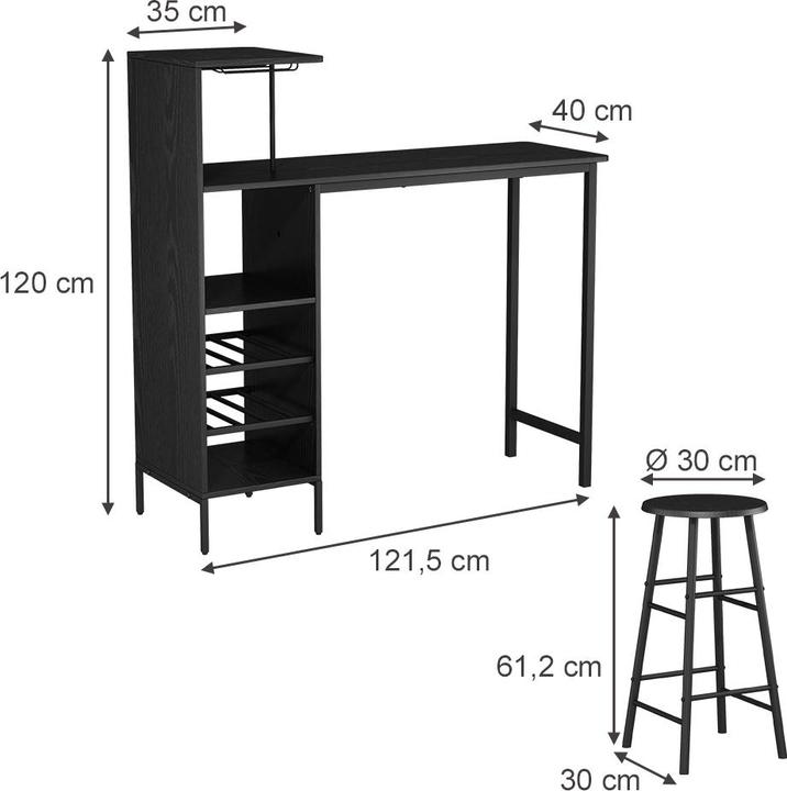 Actual product image Vicco Naila with 2 stools (121.5 x 40 x 120 cm)