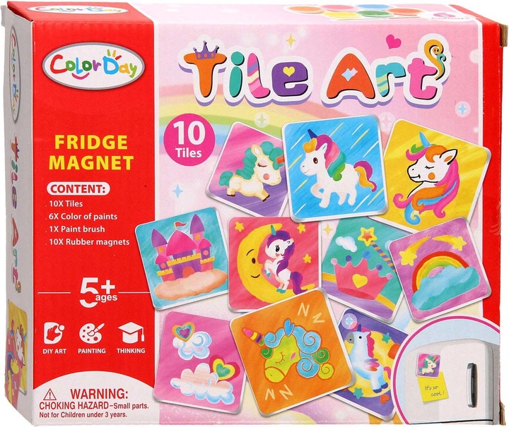 Immagine prodotto Color Day Crea i tuoi magneti da frigo, 10 pezzi.