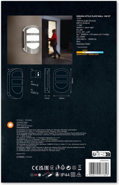 Produktbild Ledvance Endura Style Plate (600 lm, IP44)
